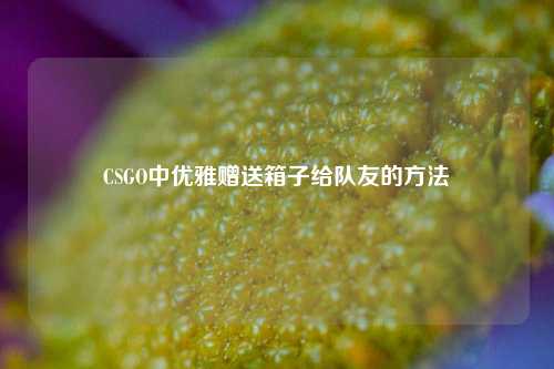 CSGO中优雅赠送箱子给队友的     