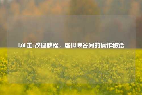 LOL走a改键教程，虚拟峡谷间的操作秘籍