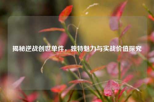 揭秘逆战创世单件，独特魅力与实战价值探究