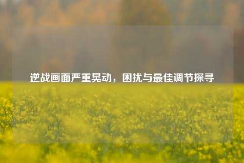 逆战画面严重晃动，困扰与最佳调节探寻