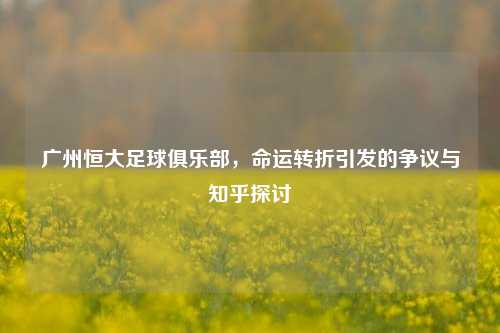 广州恒大足球俱乐部，命运转折引发的争议与知乎探讨
