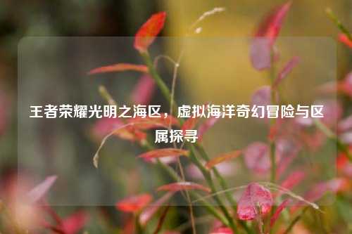 王者荣耀光明之海区，虚拟海洋奇幻冒险与区属探寻