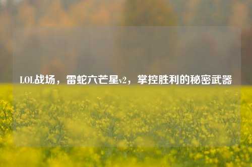 LOL战场，雷蛇六芒星v2，掌控胜利的秘密武器