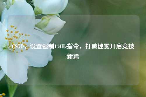CSGO，设置强制144Hz指令，打破迷雾开启竞技新篇