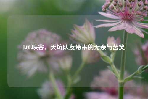 LOL峡谷，天坑队友带来的无奈与苦笑